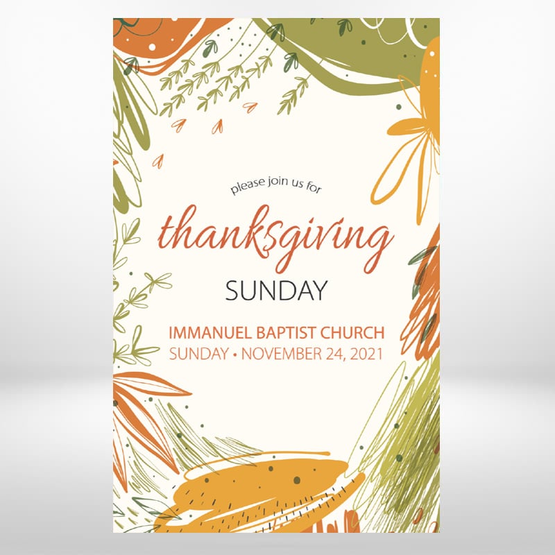 Thanksgiving Church Invitation Card - Order today!